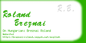 roland breznai business card